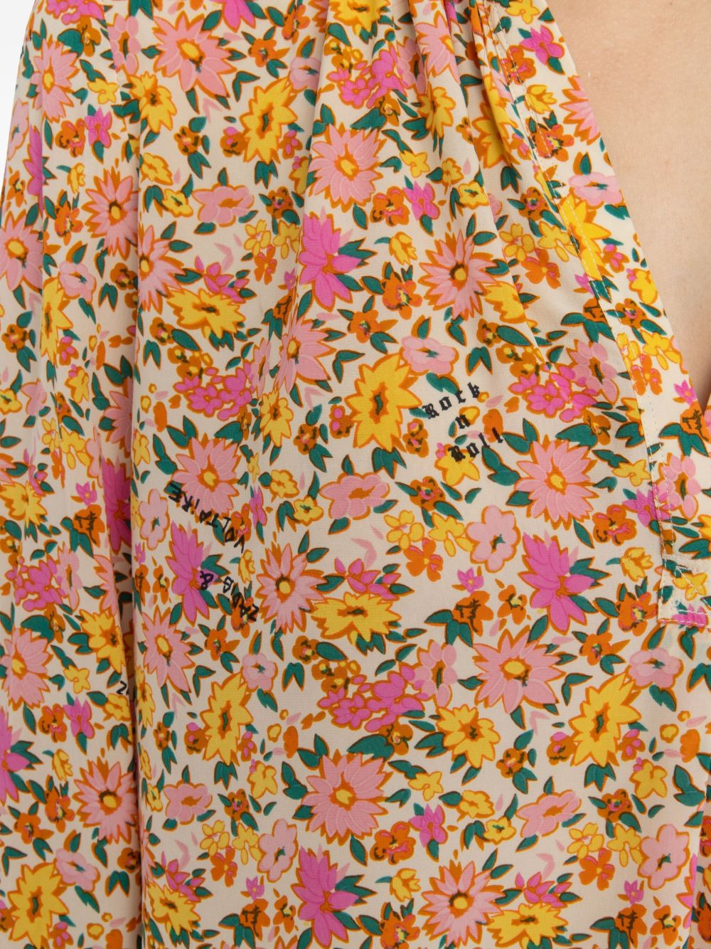 Tink floral-print V-neck tunic top - 5