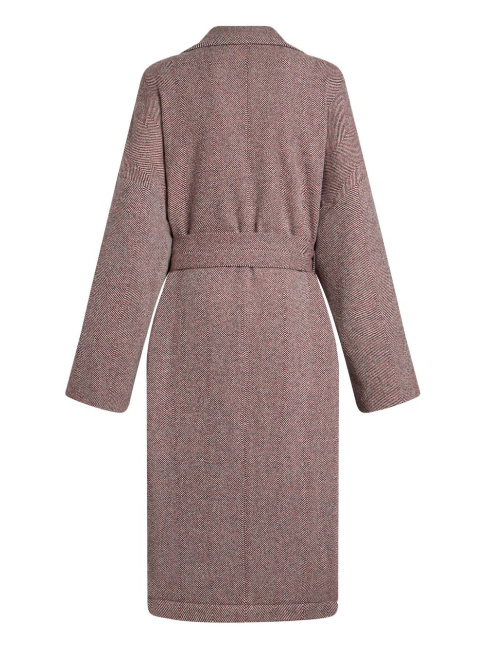 belted wool coat - 7