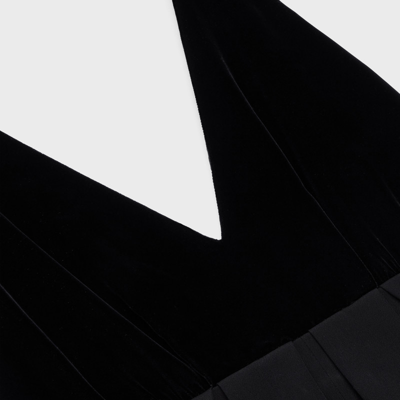 minimal draped dress in silk cady 3