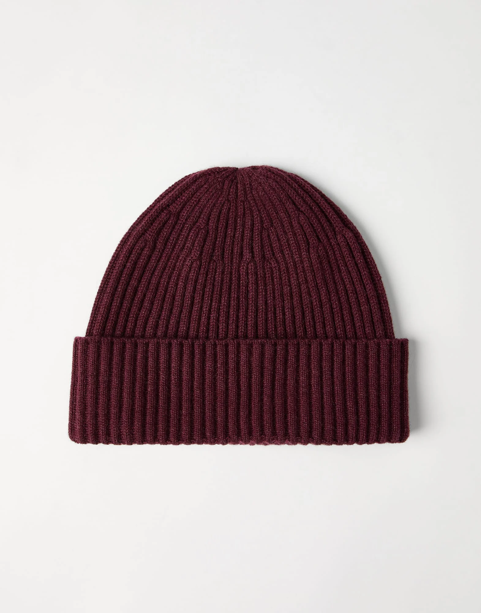 Cashmere English rib double knit beanie - 1