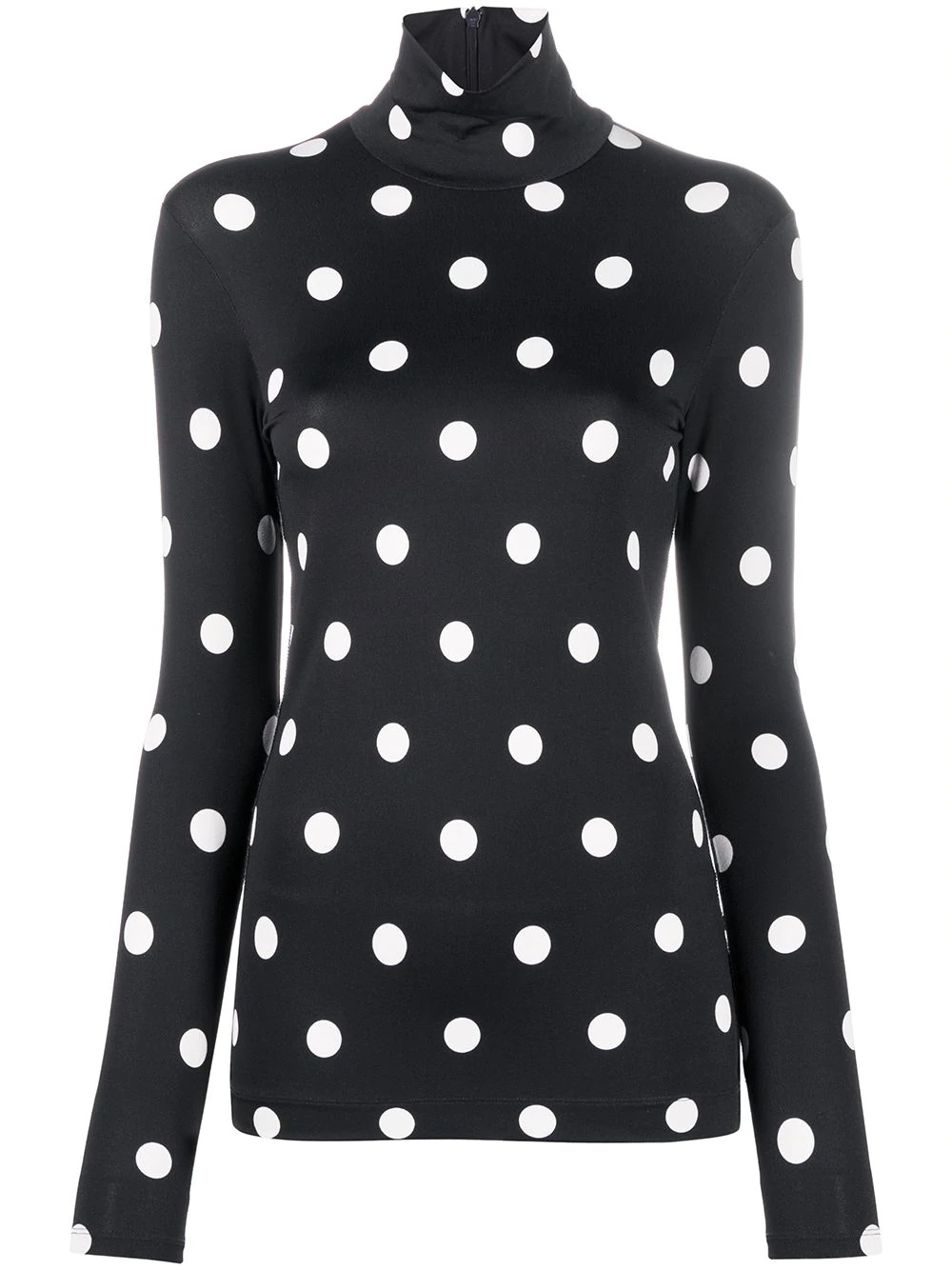 polka-dot high-neck top - 1