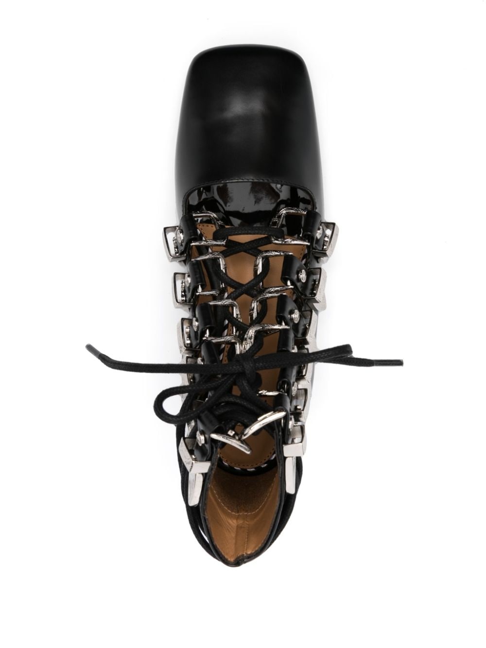 lace-up leather ankle boots - 4