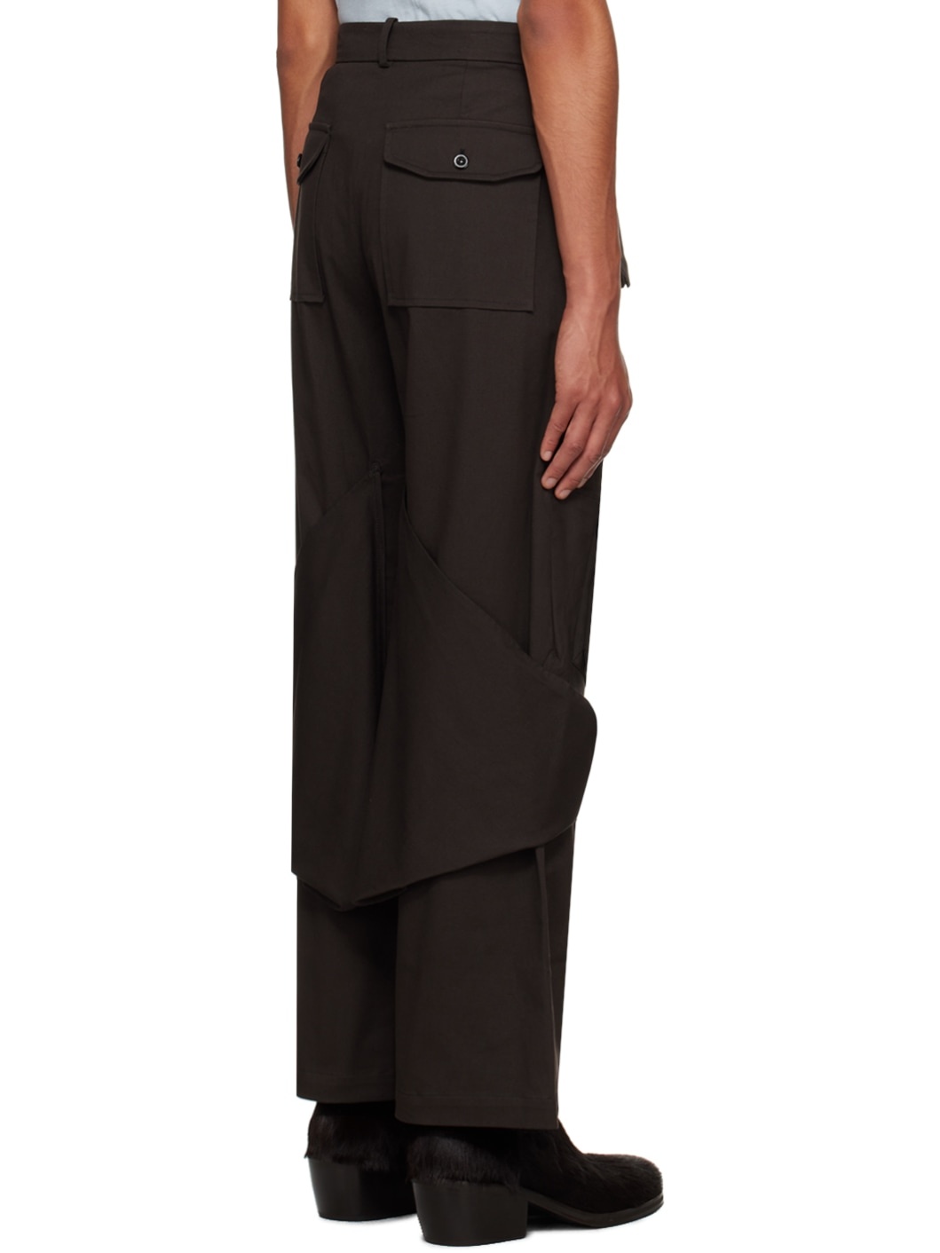 Black Extended Trim Cargo Pants - 3