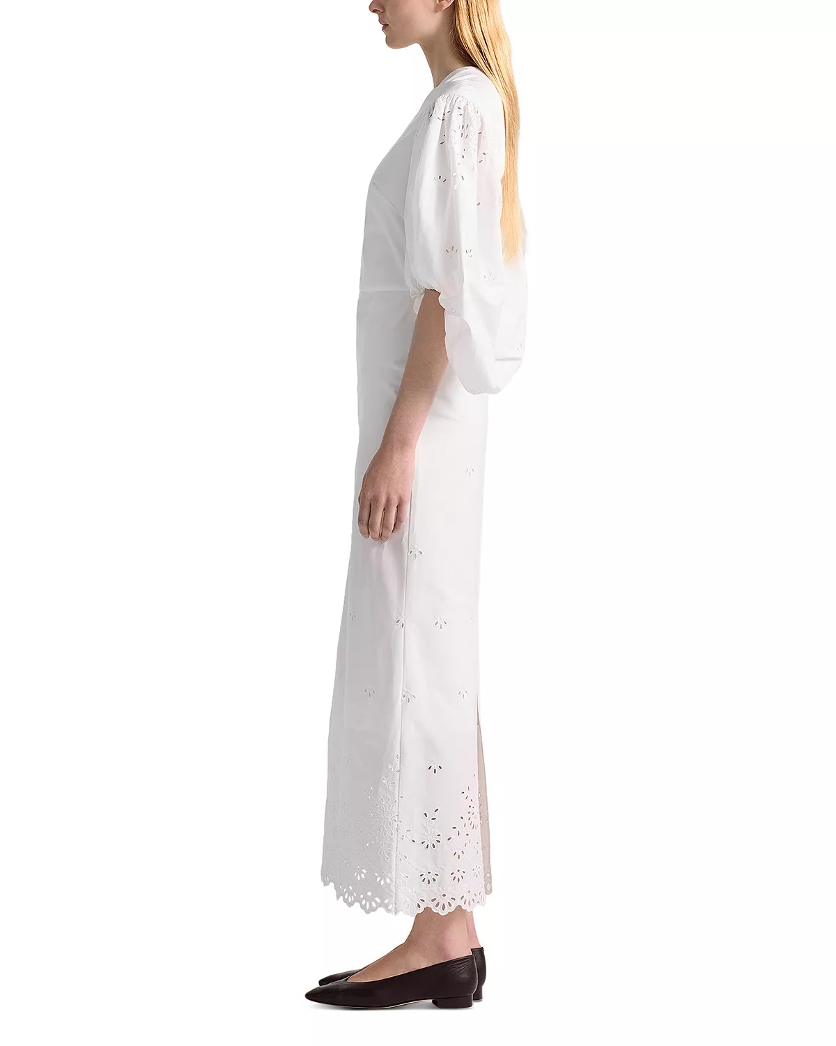 Danielle Eyelet Balloon Sleeve Dress - 4