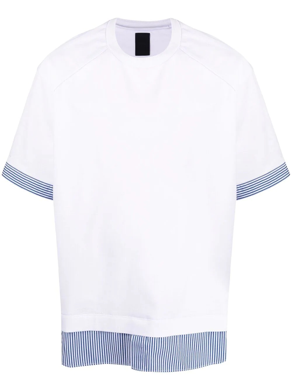 stripe-trim T-shirt - 1