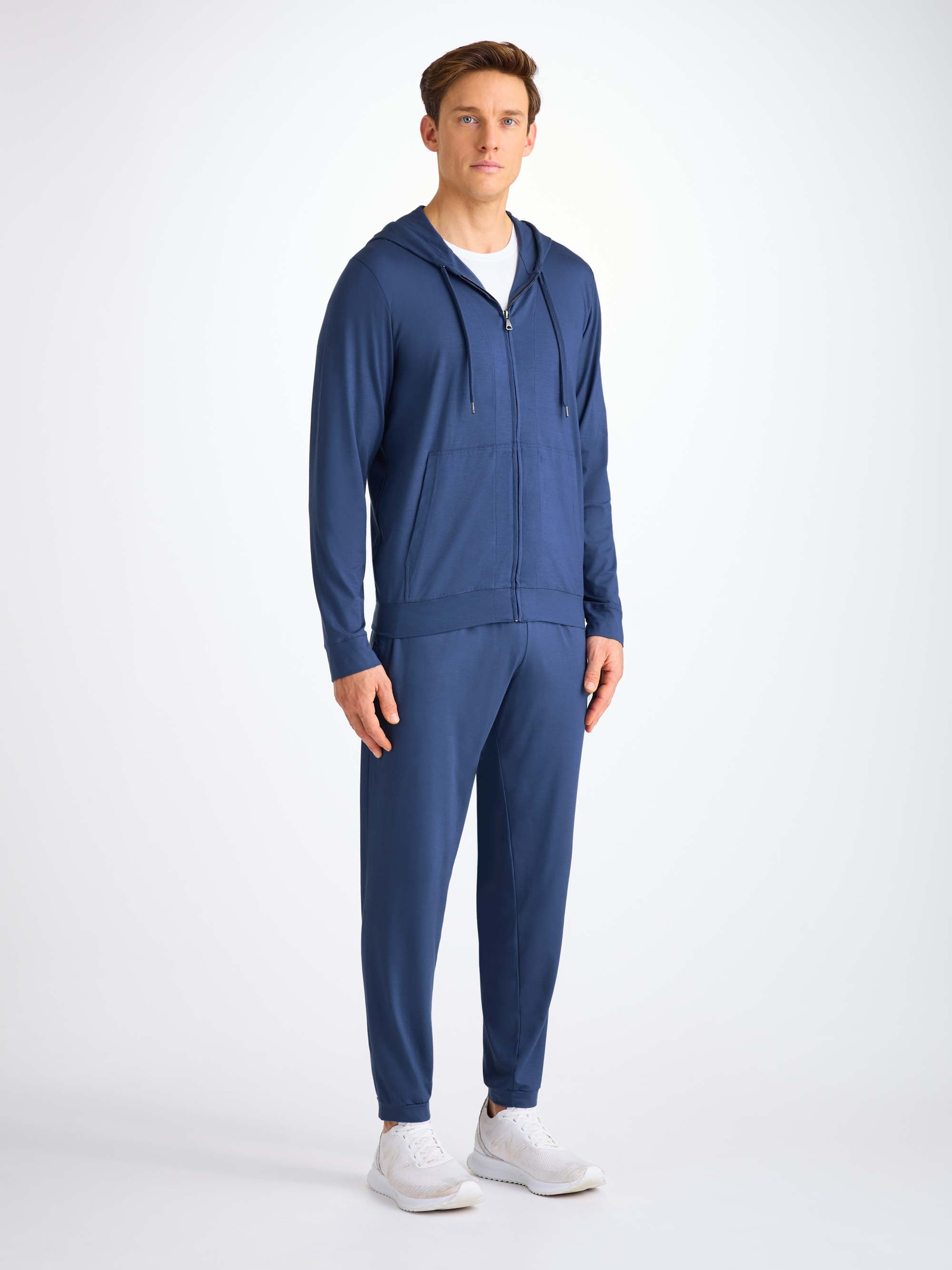 Men's Hoodie Basel Micro Modal Stretch Sapphire - 3
