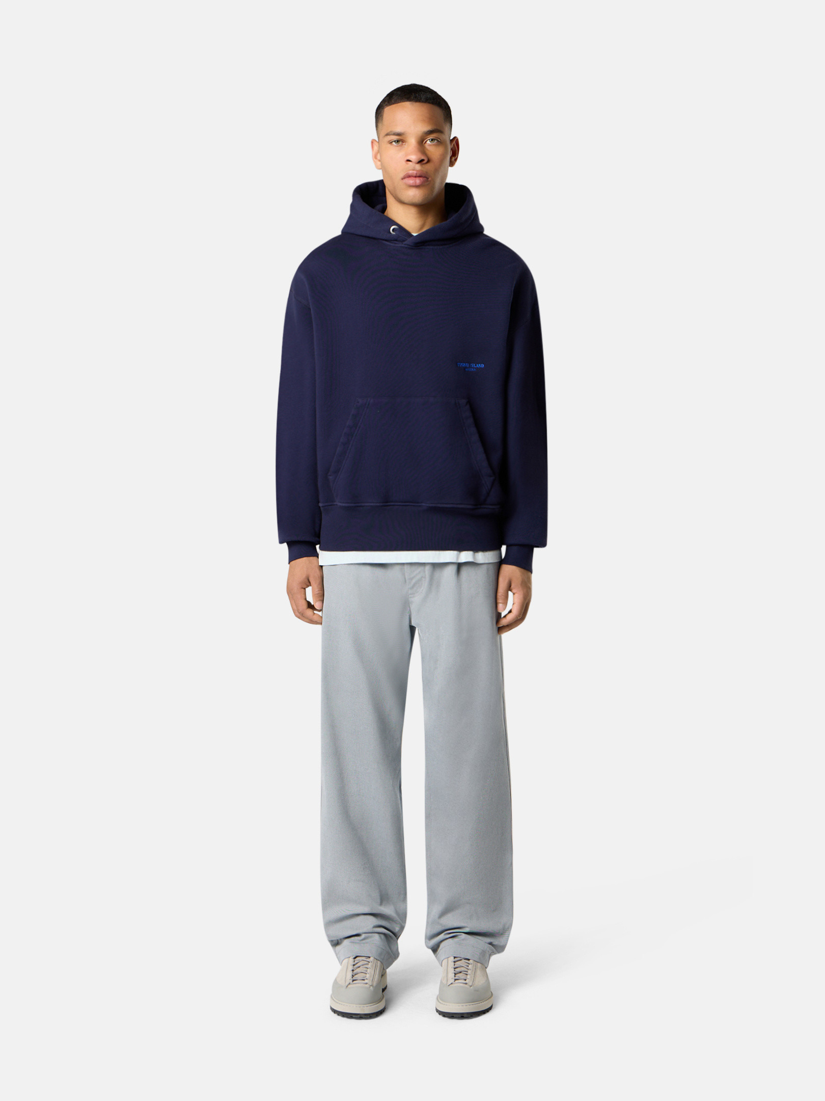 6100027 BRUSHED ORGANIC COTTON FLEECE_STONE ISLAND MARINA - 3