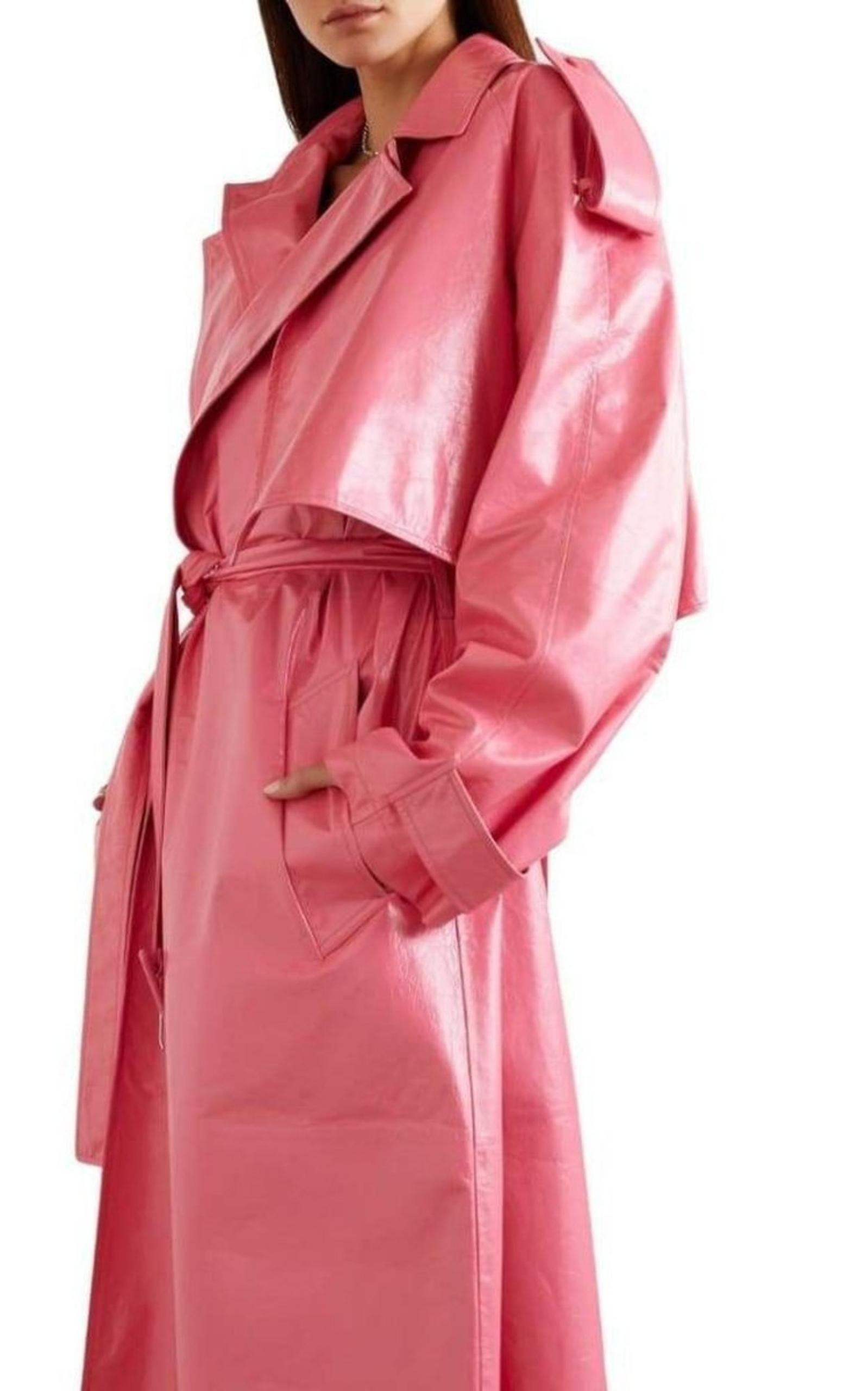 Convertible Crinkled Glossed-leather Trench Coat - 5
