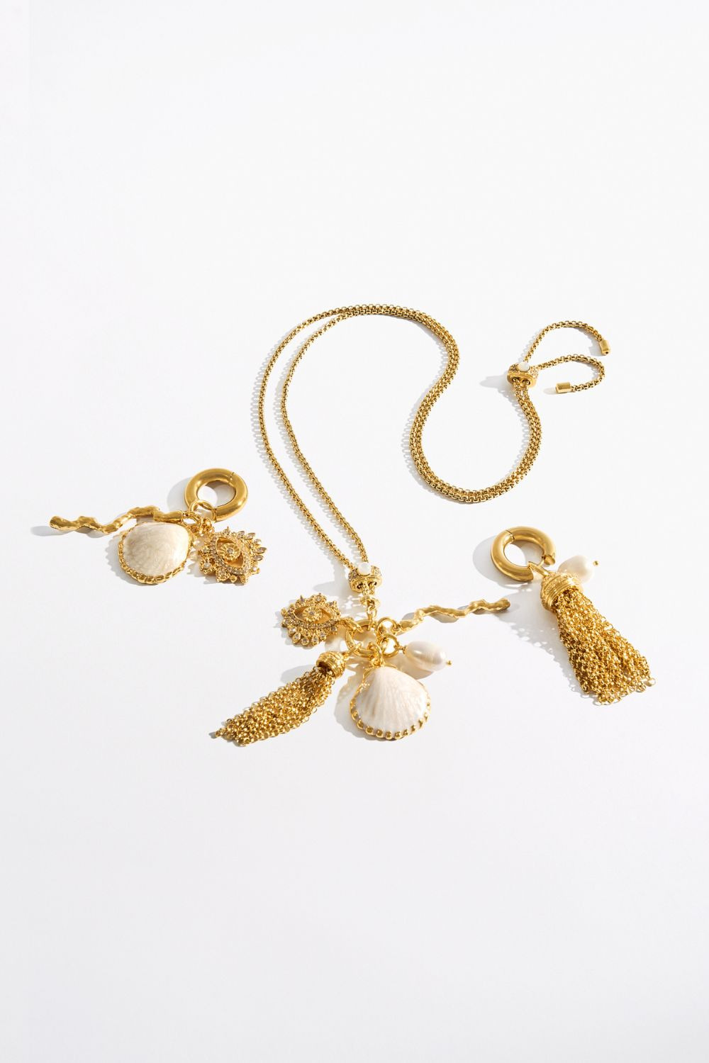 ENCHANTED OCEANIA ASYMMETRICAL DROP EARRINGS - 3