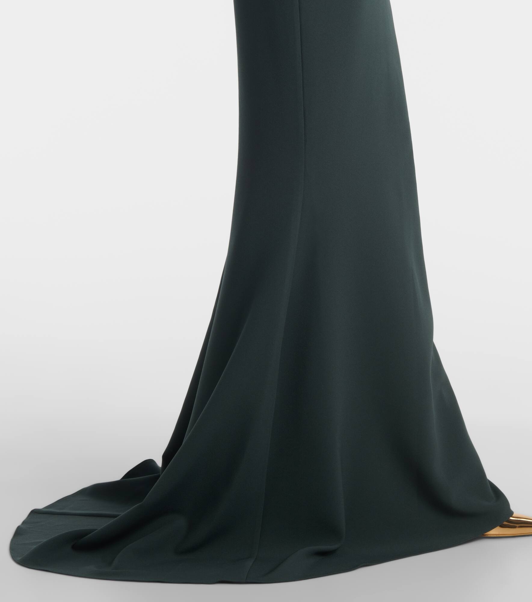 Pleated caped crêpe gown - 5