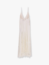 ワンピース ELISABETTA FRANCHI Red carpet dress silk embroidered lace Red Carpet dress in silk georgette fabric and embroidered