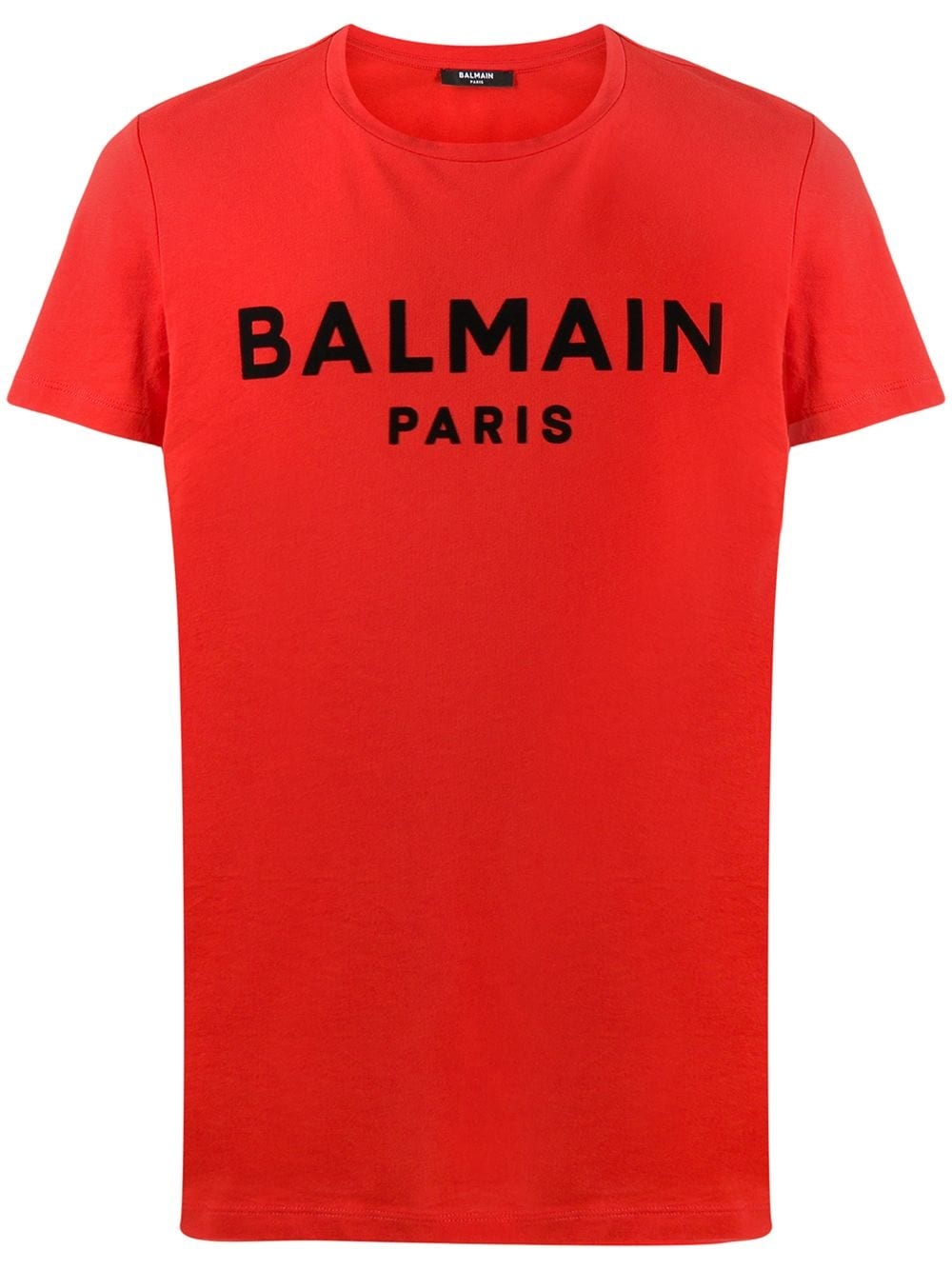 Balmain logo flocked T-shirt - 1