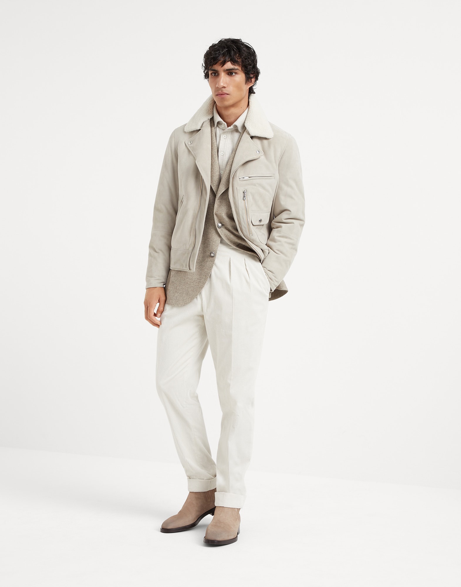 Yak deconstructed blazer with large peak lapels and metal buttons - 5