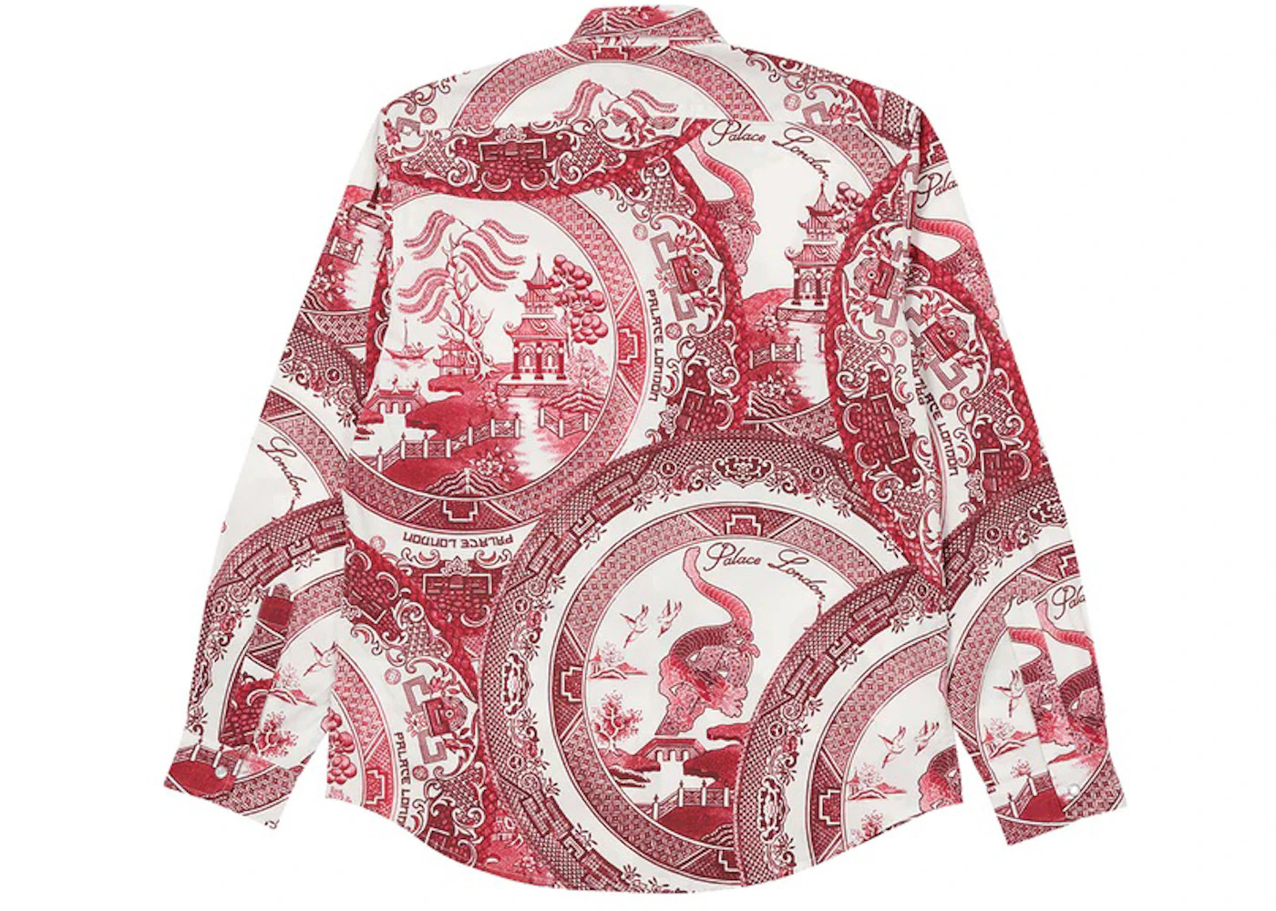 Palace China Plate Shirt Red - 2