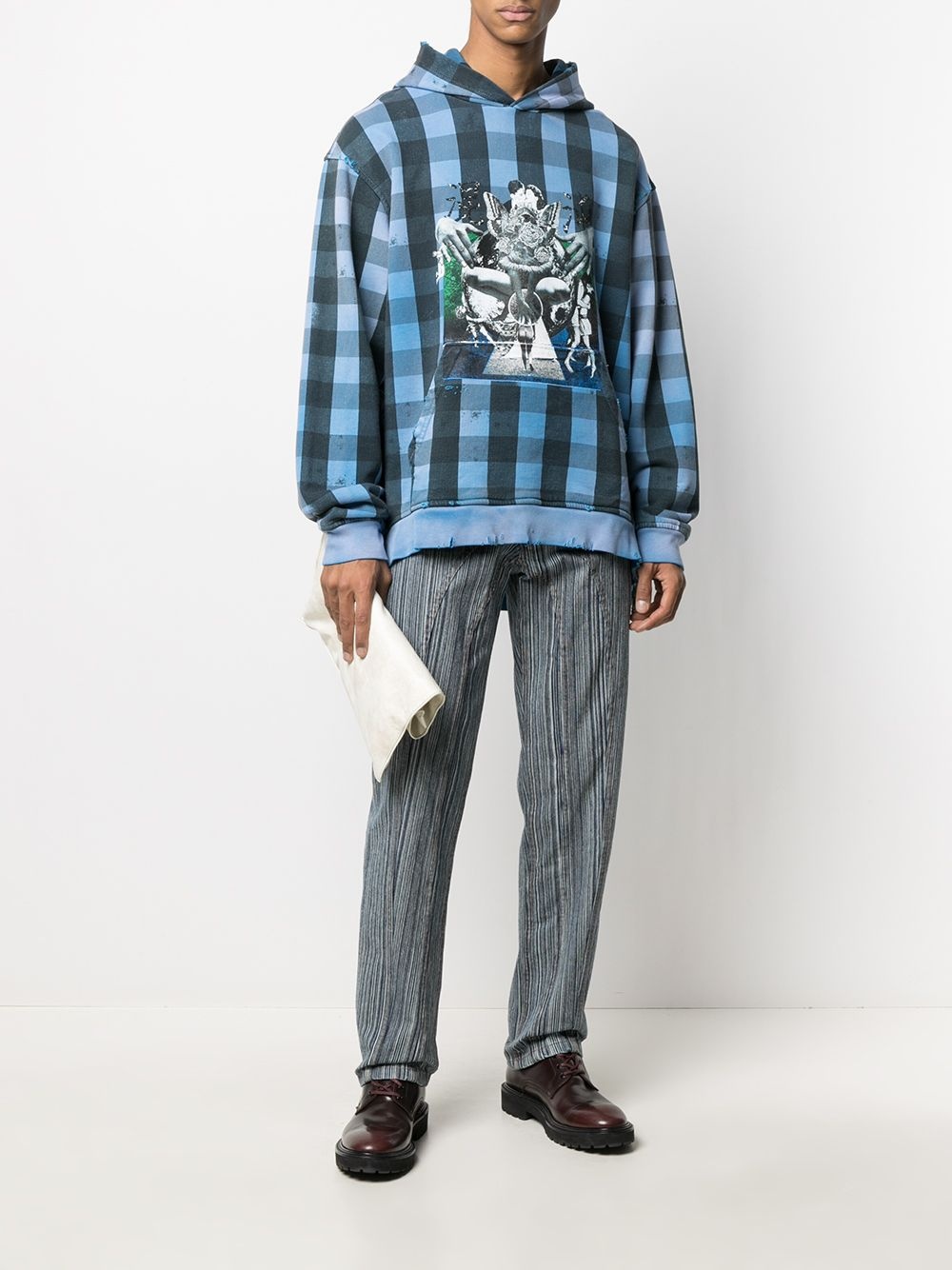 Babylon Burning check hoodie - 2