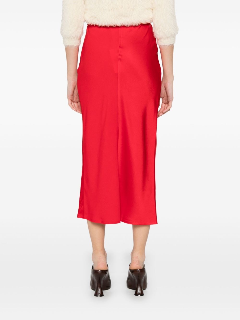 satin midi skirt - 4