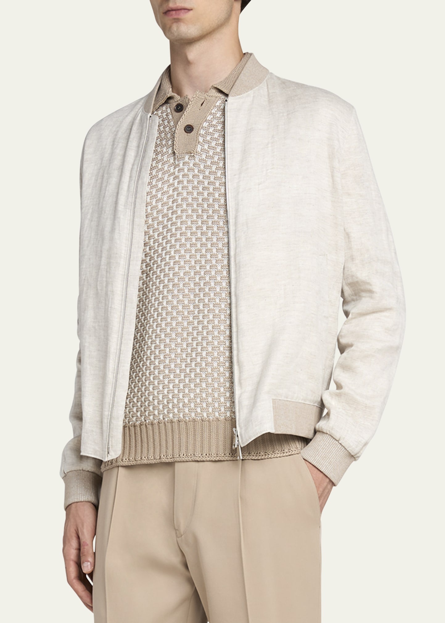 Men's Oasi Lino Bomber Jacket - 4