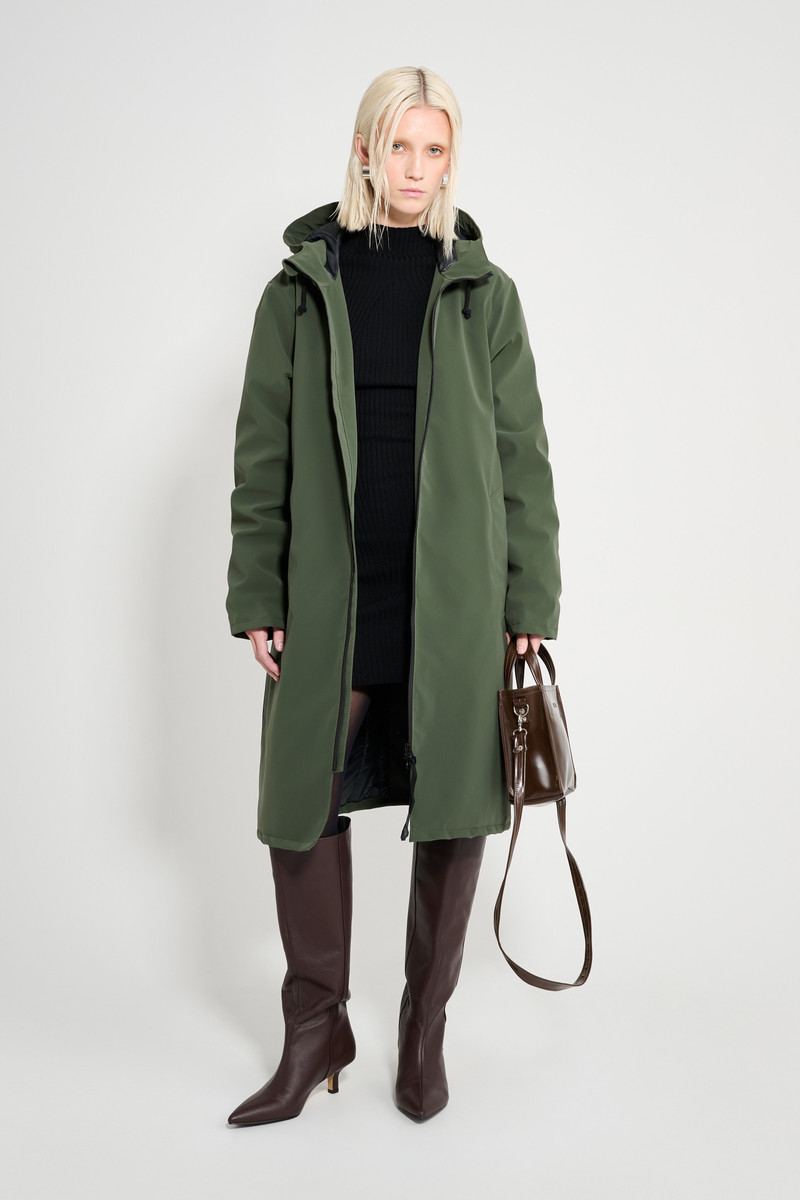 Stockholm Long Matte Winter Coat Green 1