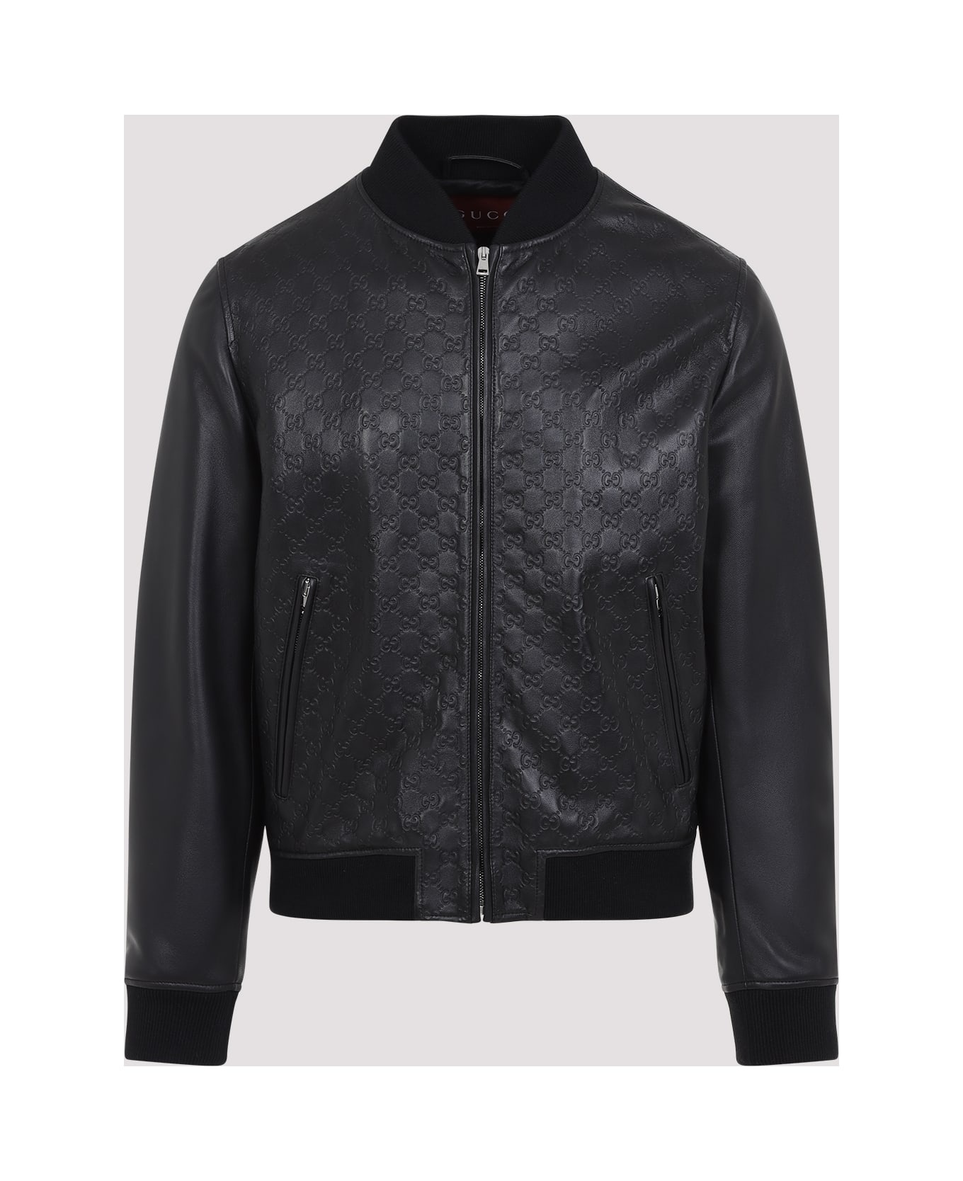 Leather Gg Logo Jacket - 3