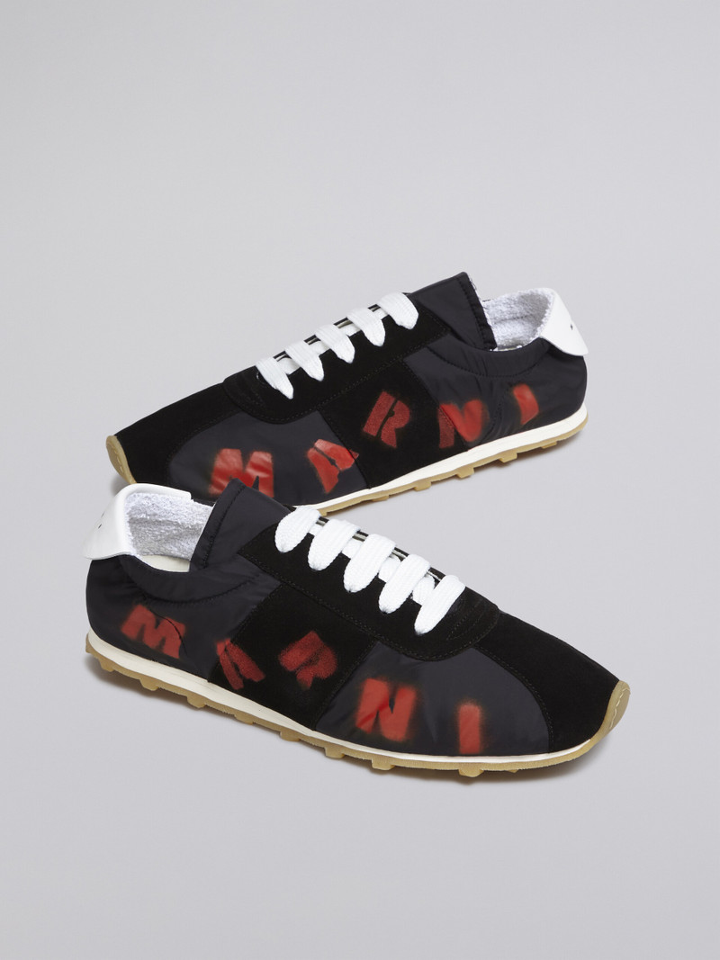 BLACK POLYAMIDE SNEAKER WITH AIRBRUSHED MARNI LOGO 5