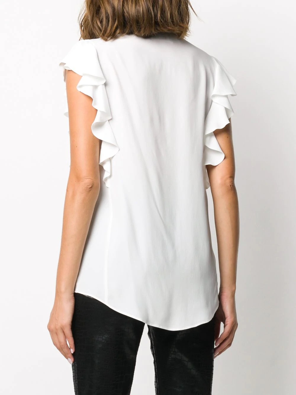 ruffle sleeveless shirt - 4