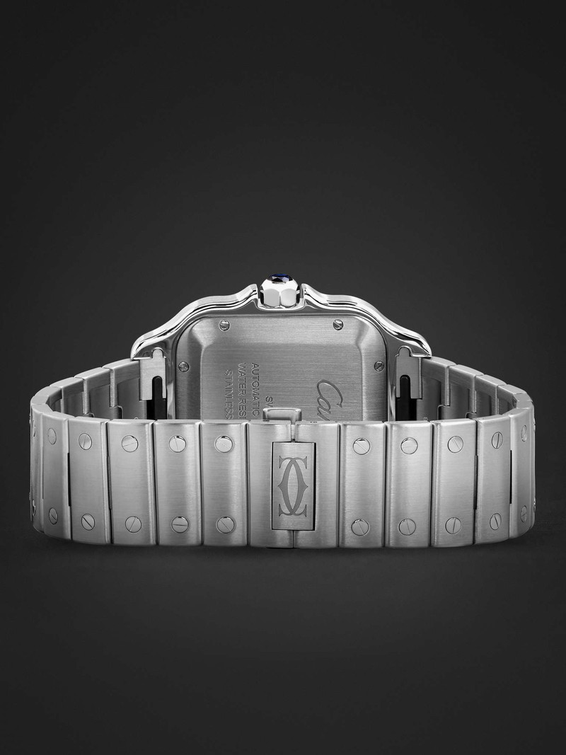 Santos Automatic 35.6mm Interchangeable Stainless Steel and Leather Watch, Ref. No. WSSA0010 3