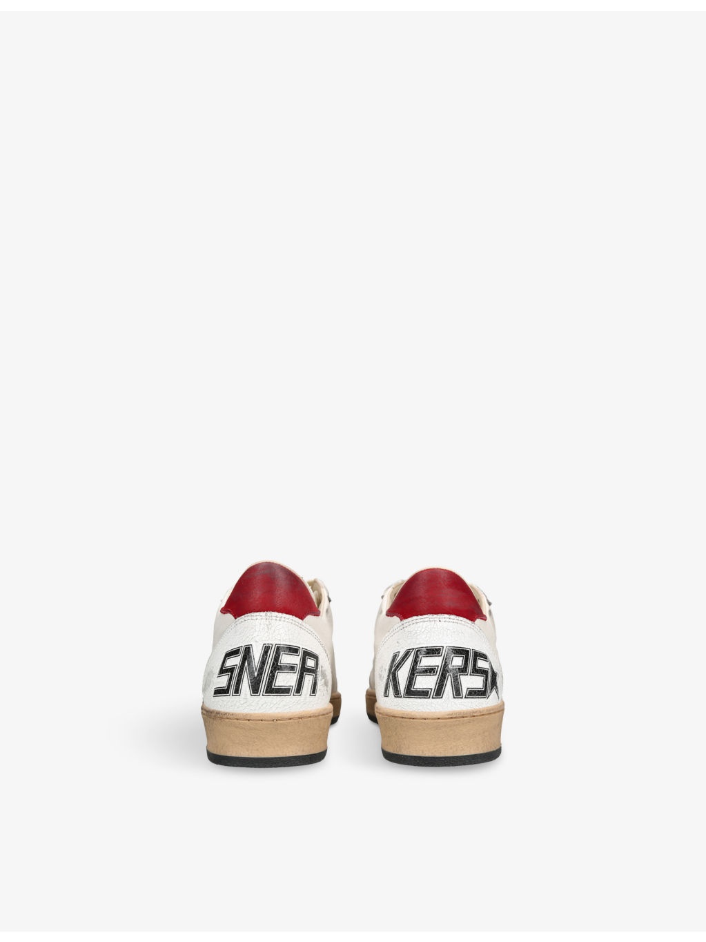 Ball Star contrast-sole low-top leather trainers - 4