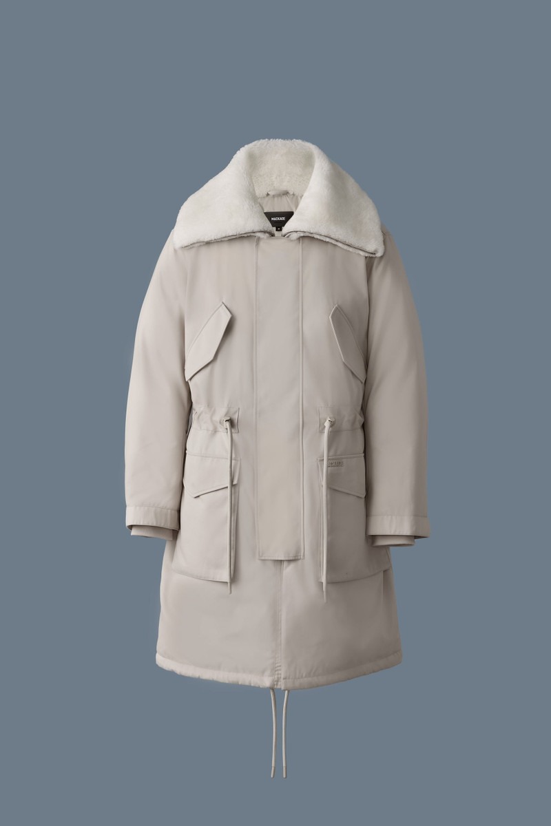 LEON Shearling Collar Down Parka 1