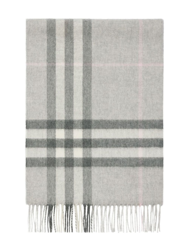 Burberry checked cashmere scarf outlook