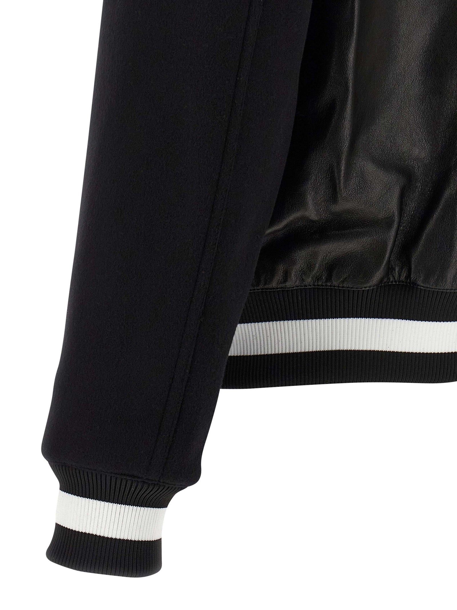 Varsity Puffer Jackets White/Black - 4