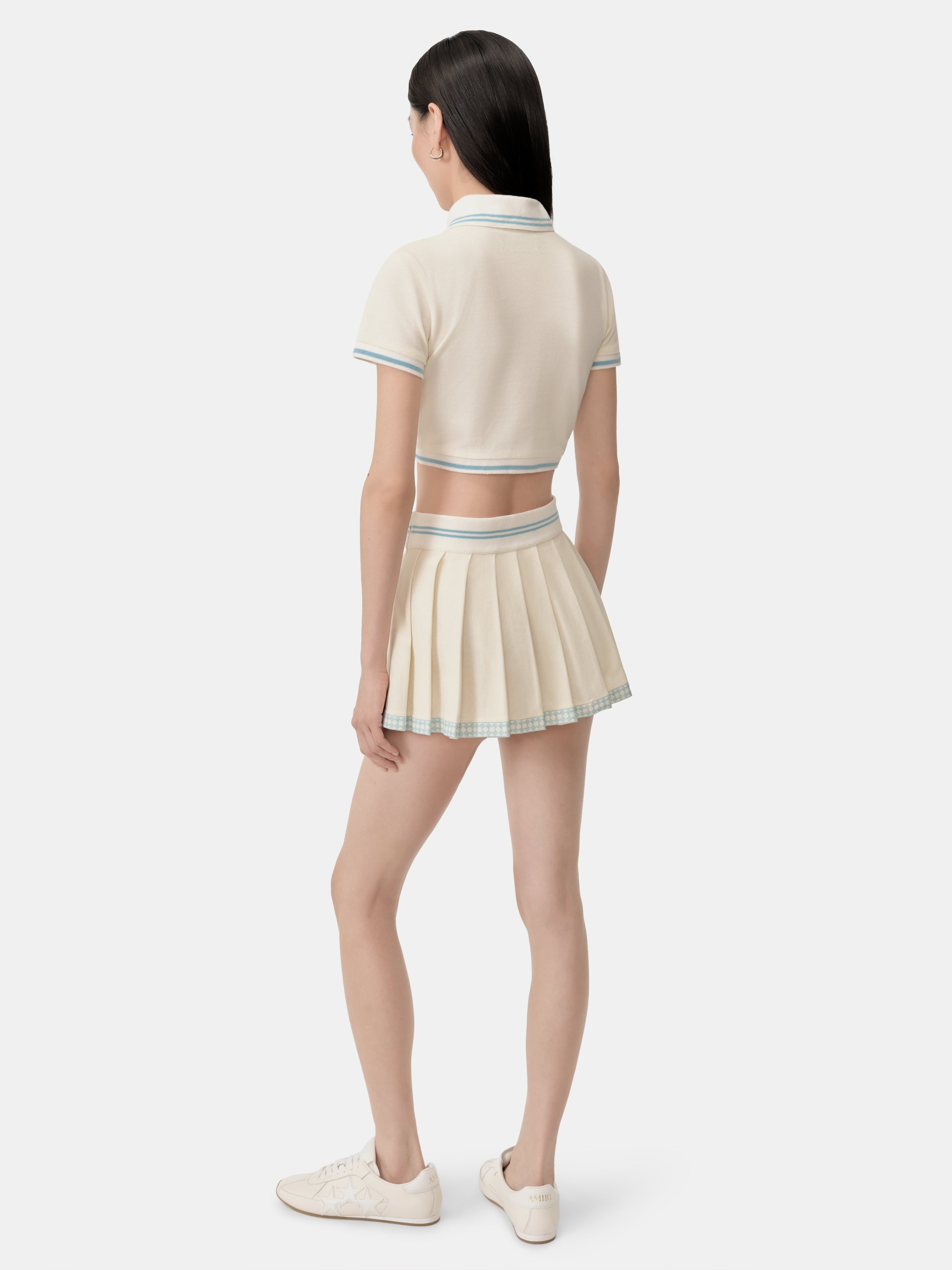 WOMEN'S AMIRI BOX SCRIPT CROPPED POLO - 2