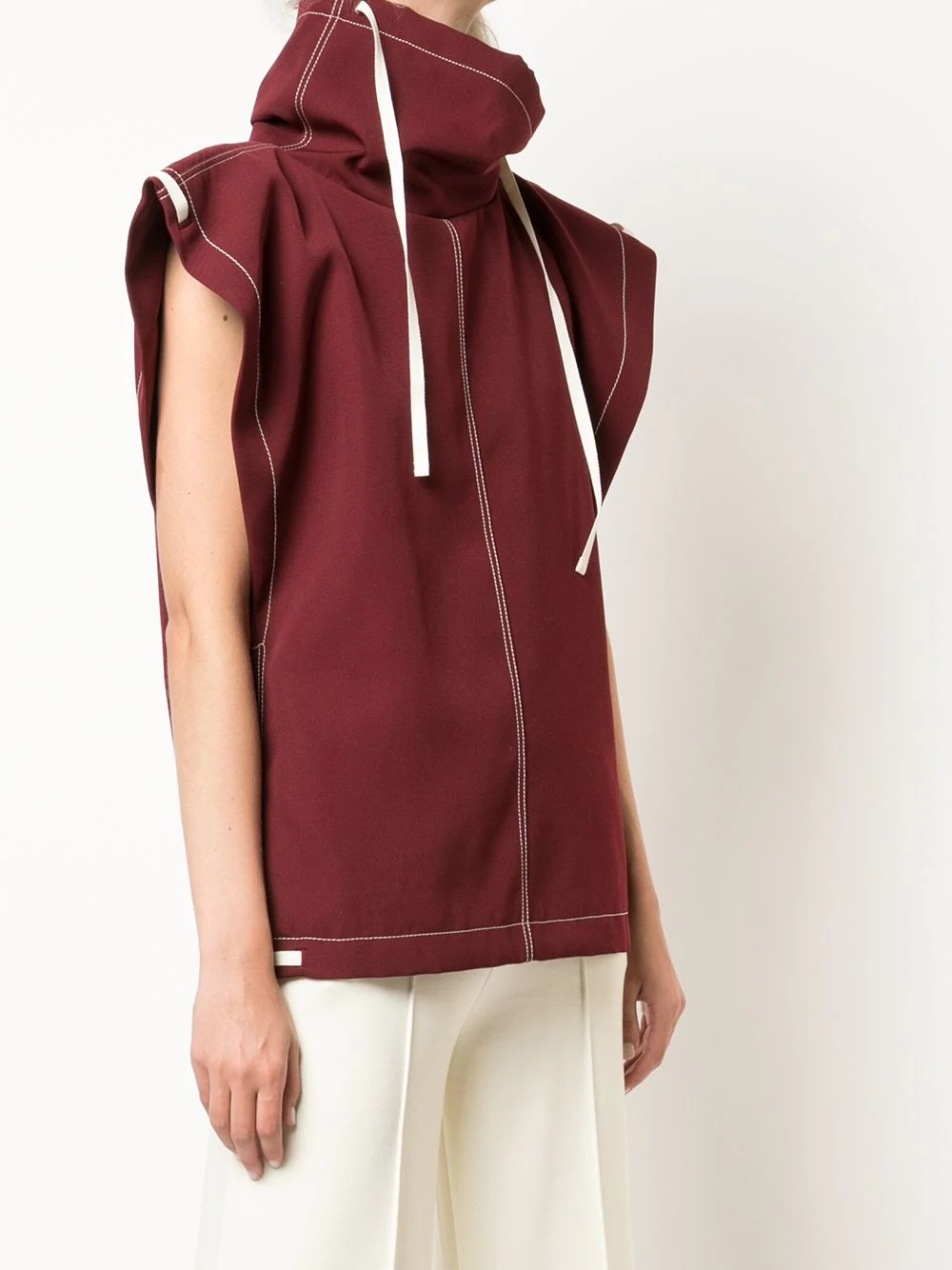 hooded gabardine jacket - 3