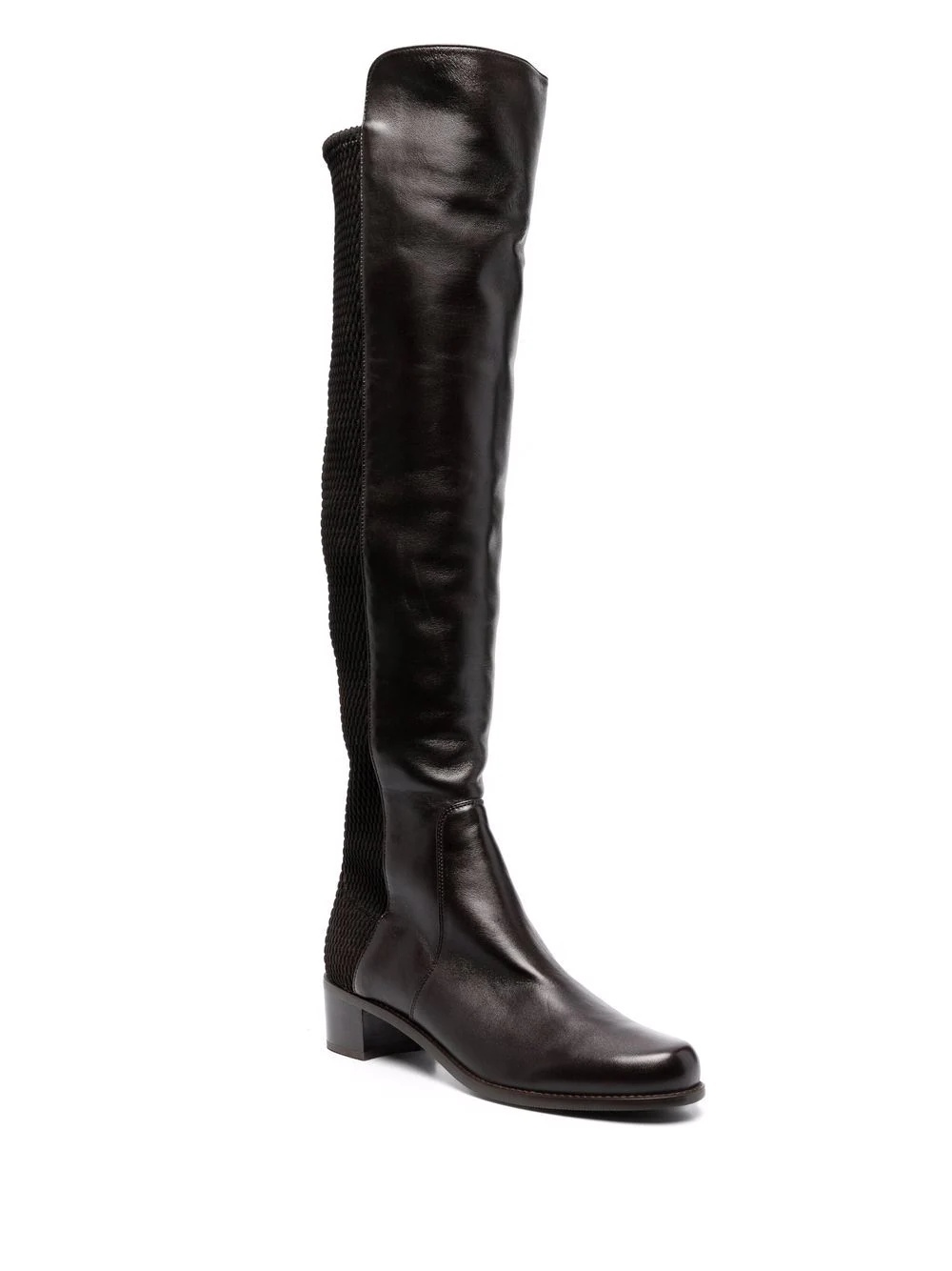 thigh-high leather boots - 2
