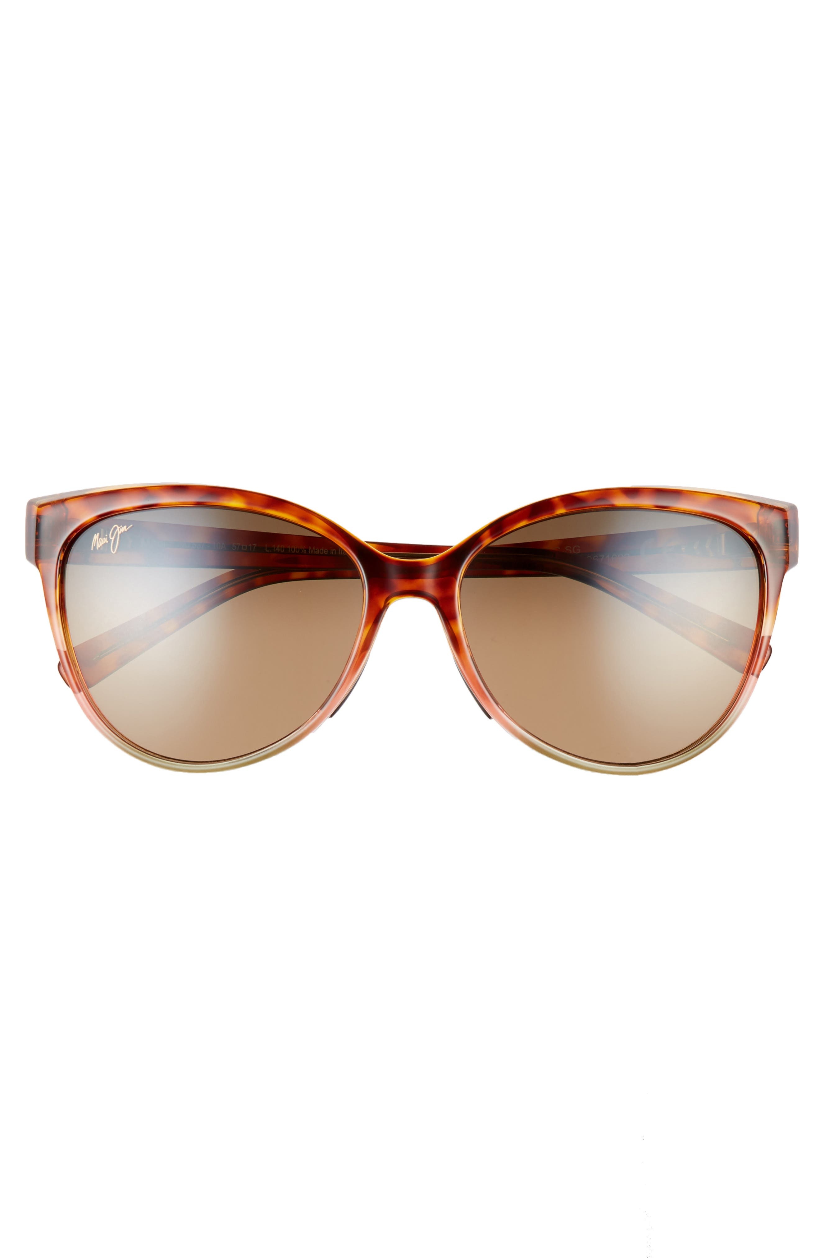 Maui Jim 'Olu 'Olu 57mm Polarized Cat Eye Sunglasses in Tortoise With Tan/Hcl Bronze at Nordstrom - 4