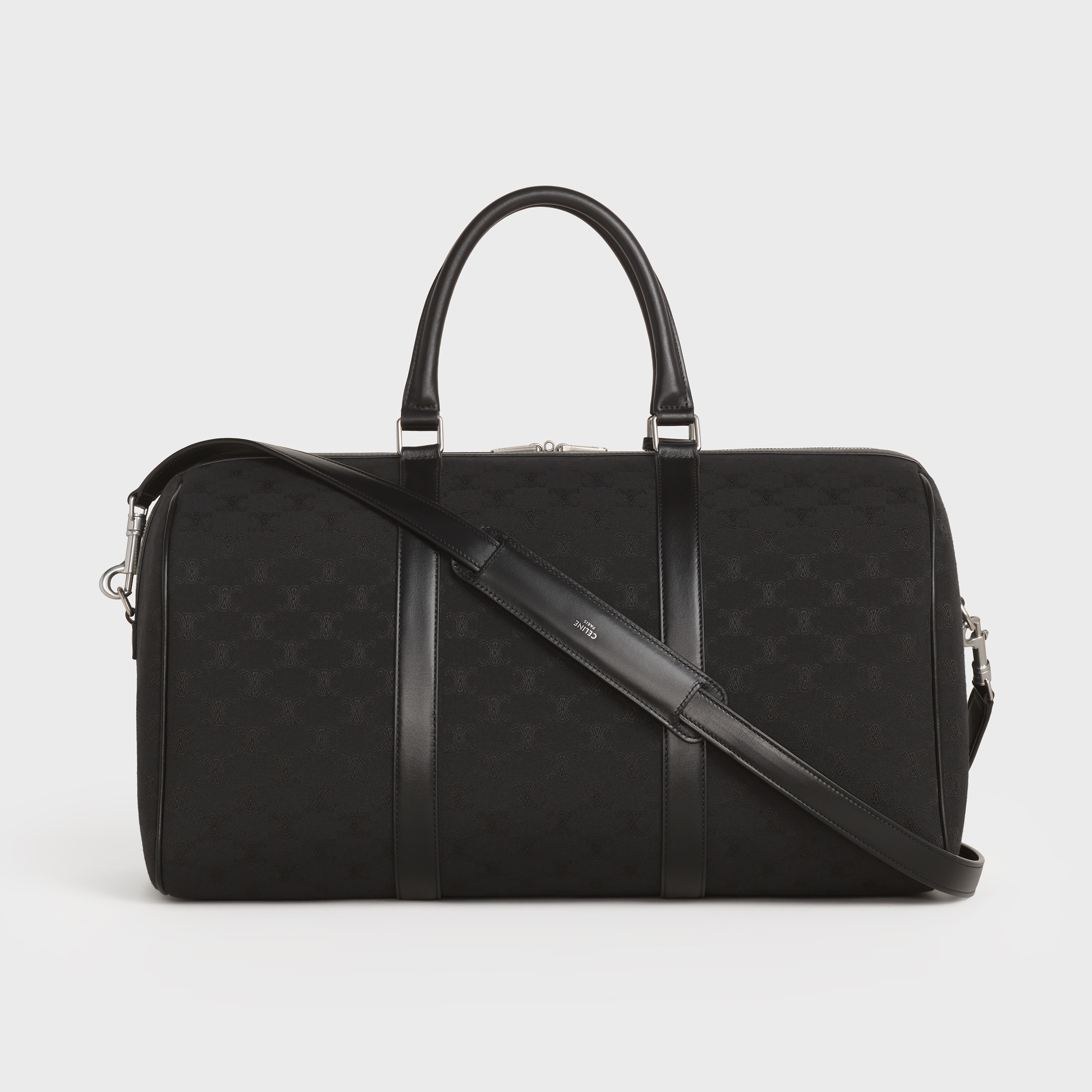 MEDIUM TRAVEL BAG IN TRIOMPHE JACQUARD AND CALFSKIN - 3