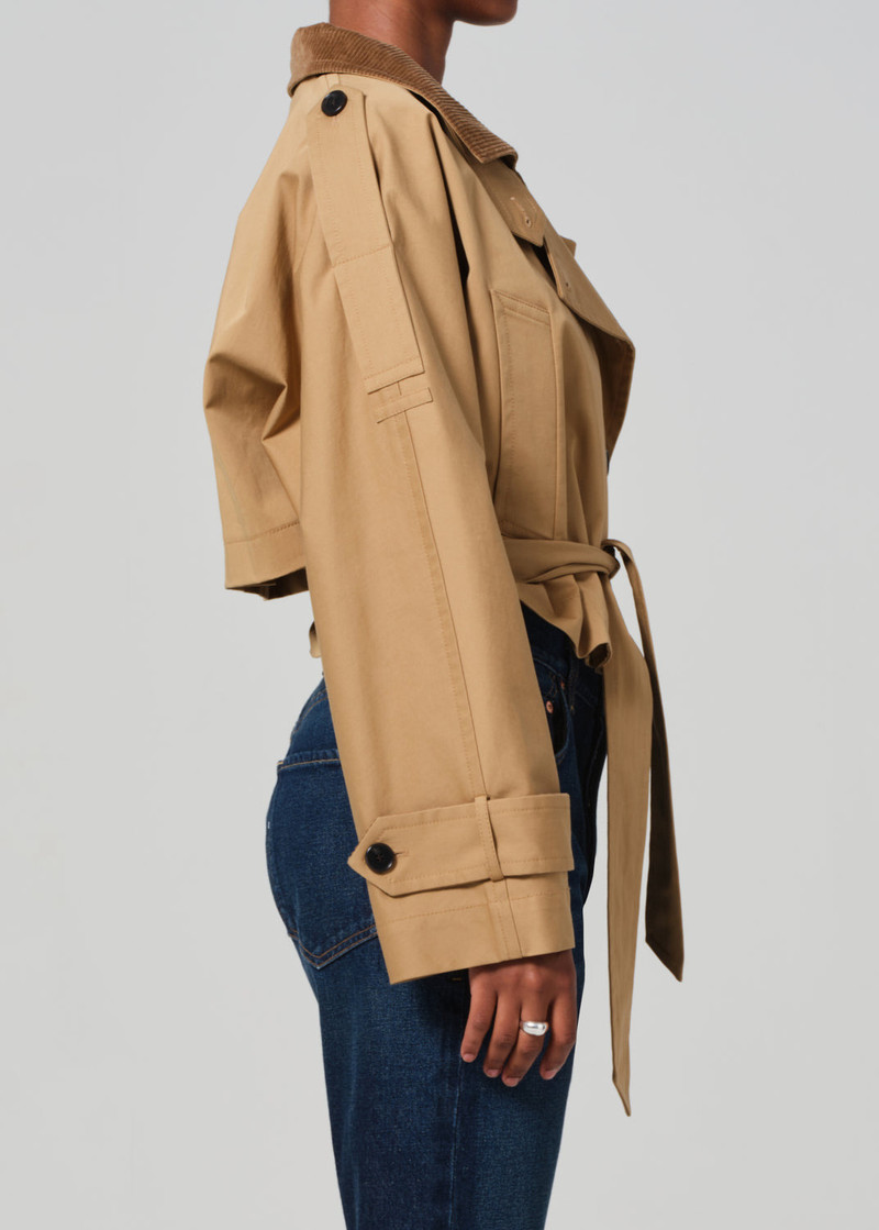 Kiernen Cropped Barn Jacket In British Tan 4