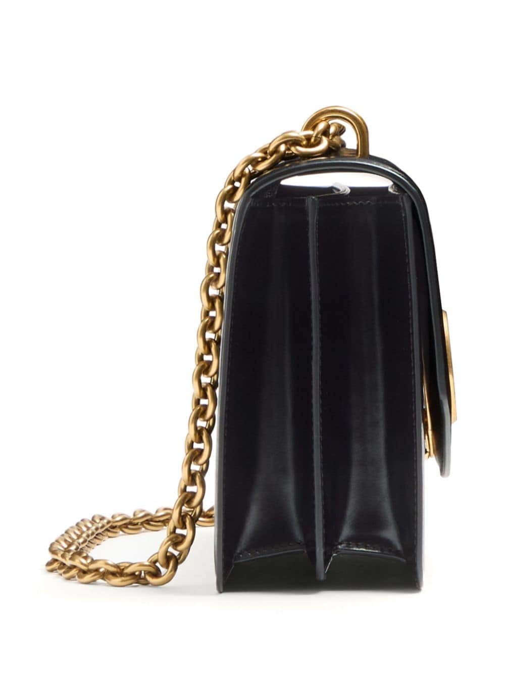 Vlogo plaque leather shoulder bag - 4