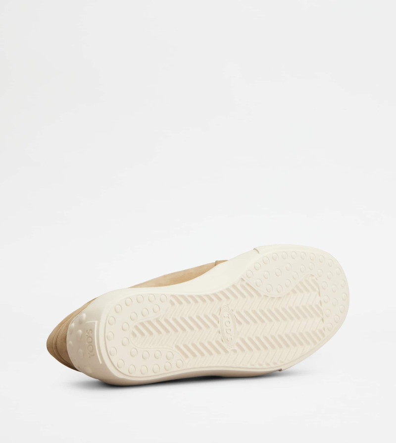 SLIP-ONS IN NUBUCK - BEIGE 4