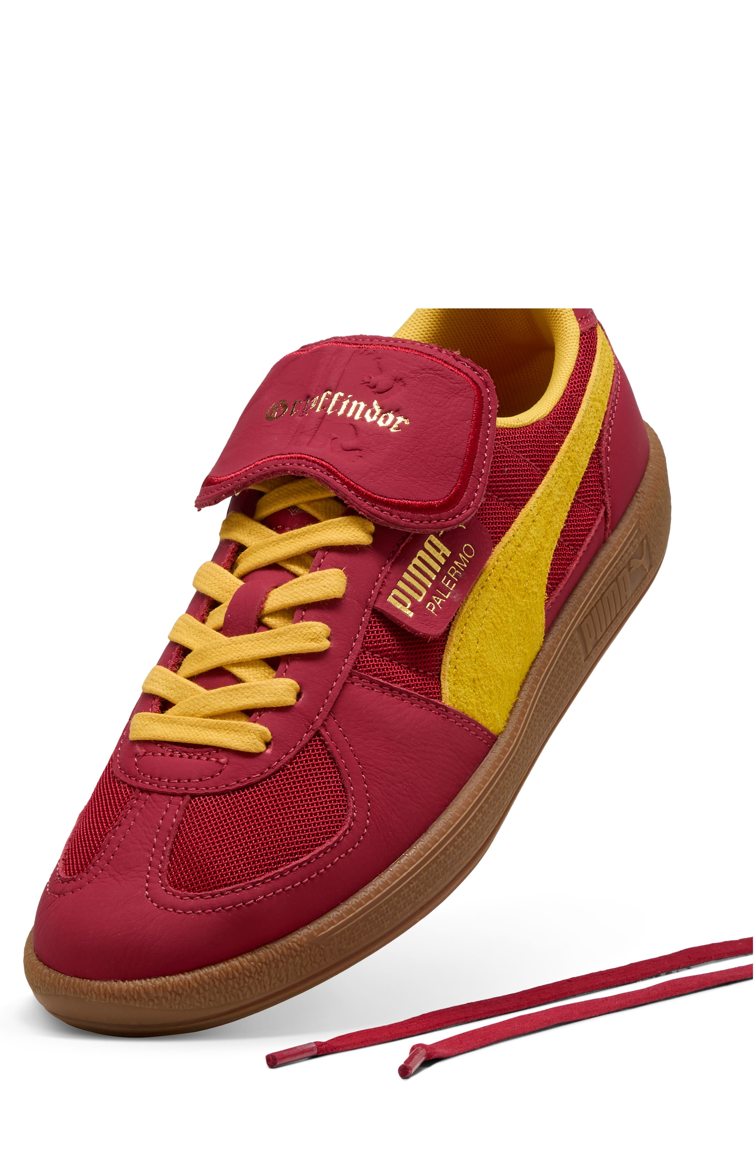 PUMA x Harry Potter™ Palermo Sneaker in Dark Crimson-Yellow Sizzle at Nordstrom - 7