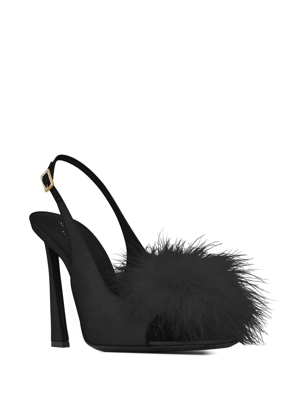 faux-fur detail 110mm sandals - 2