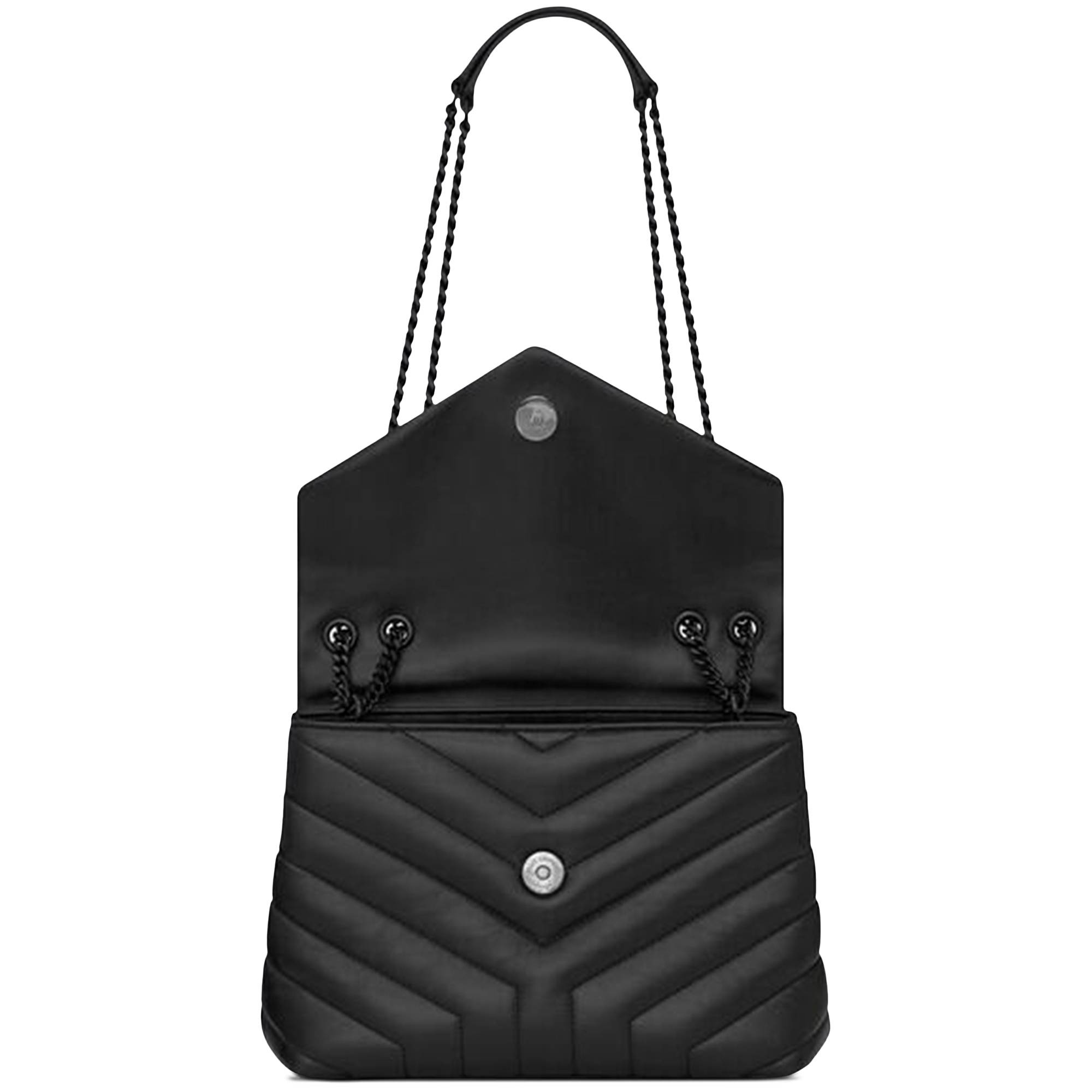 Saint Laurent Small Loulou Quilted Shoulder Bag 'Black' - 3