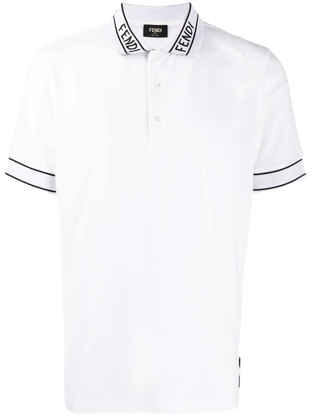 logo collar polo shirt - 1