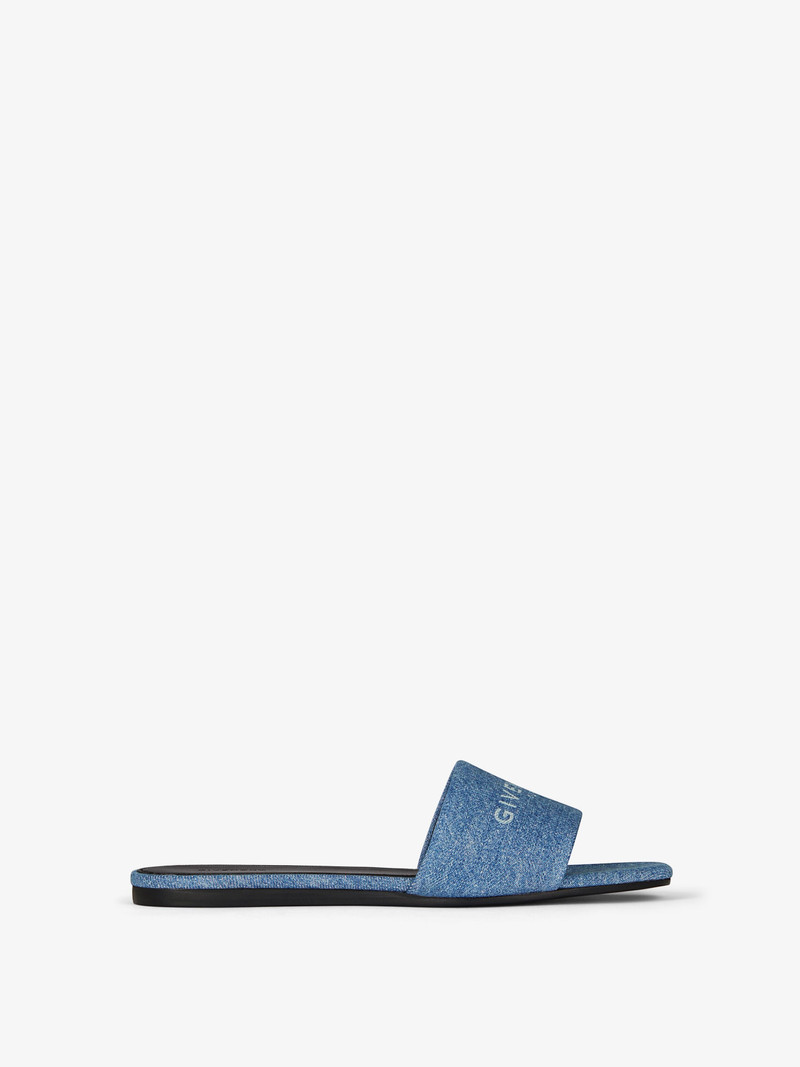 4G FLAT MULES IN DENIM 1