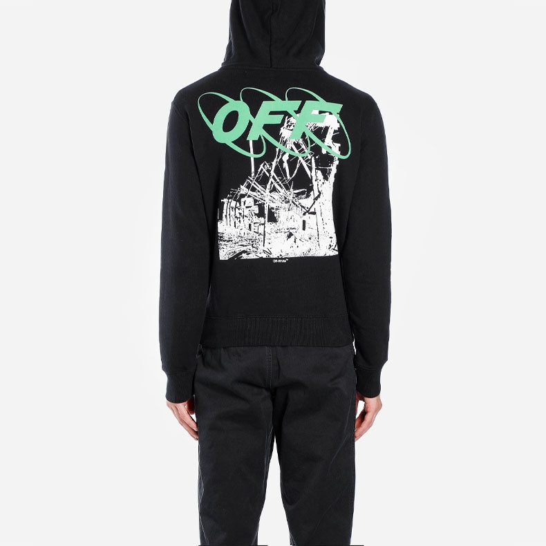 Off-White USA Cotton Pattern Printing Black OMBB034F19E300131001 - 3