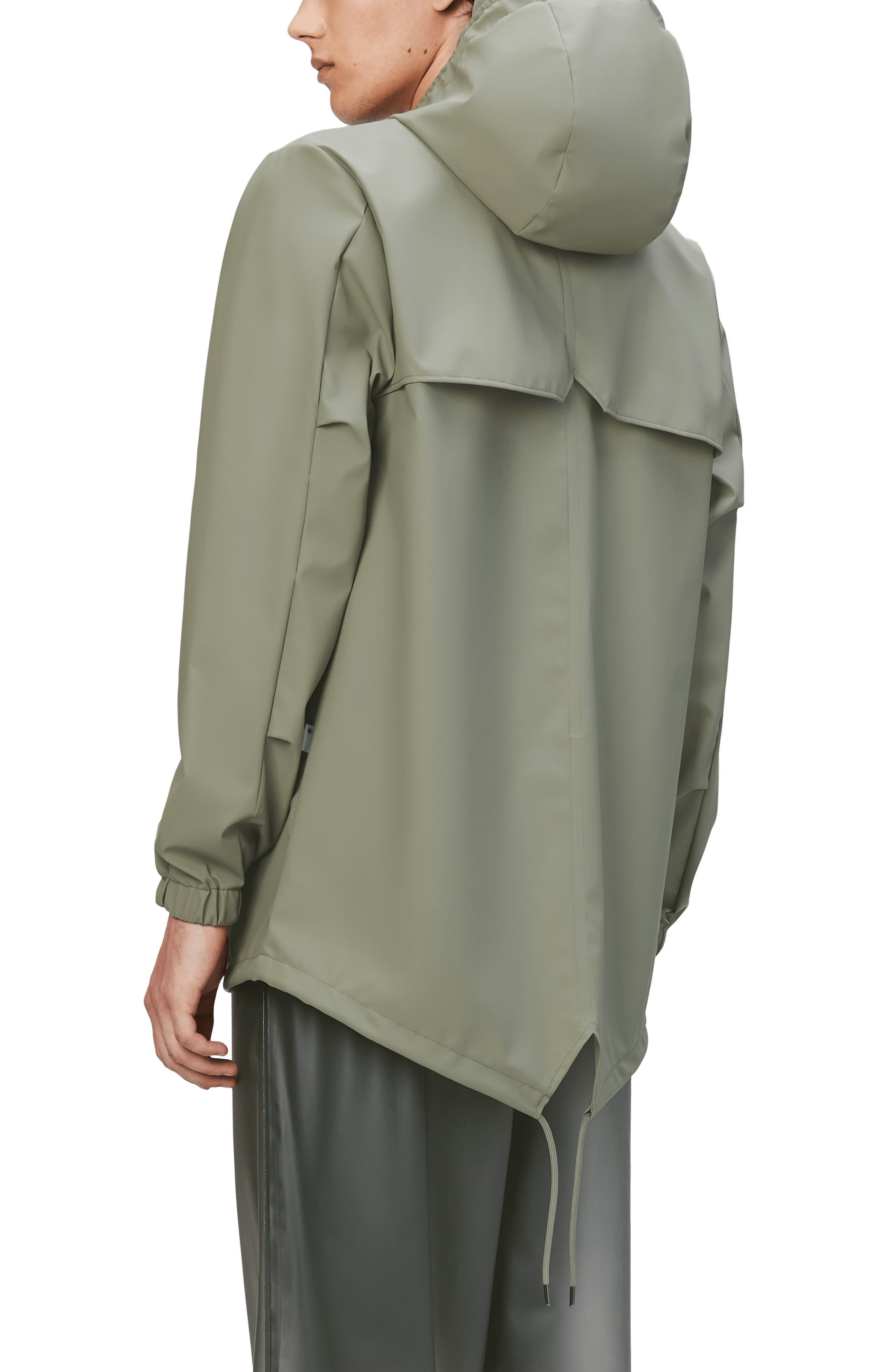 Rains Fishtail Hooded Waterproof Rain Jacket in Drift at Nordstrom - 2