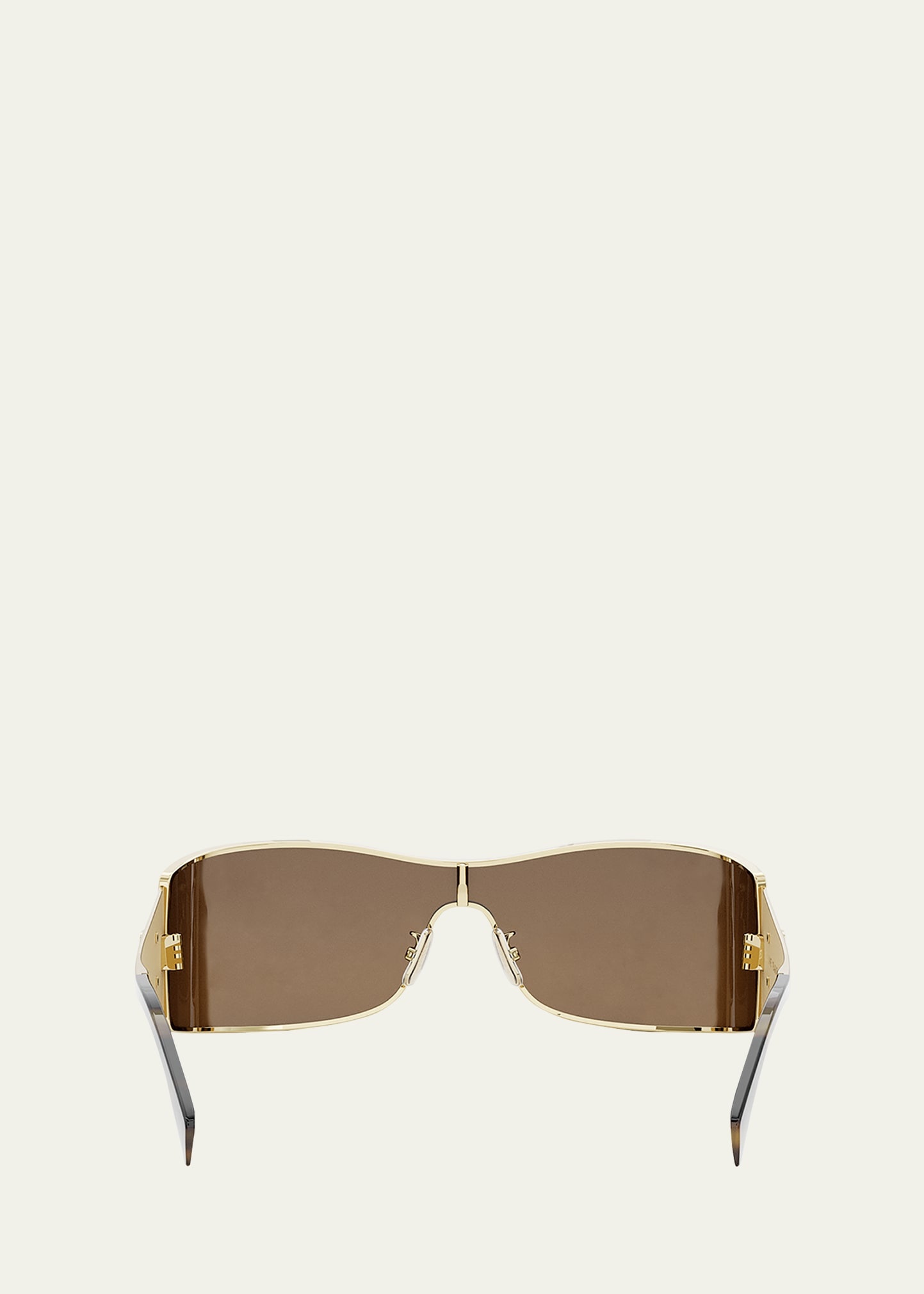 Maxi Triomphe Metal Rectangular Shield Sunglasses - 5