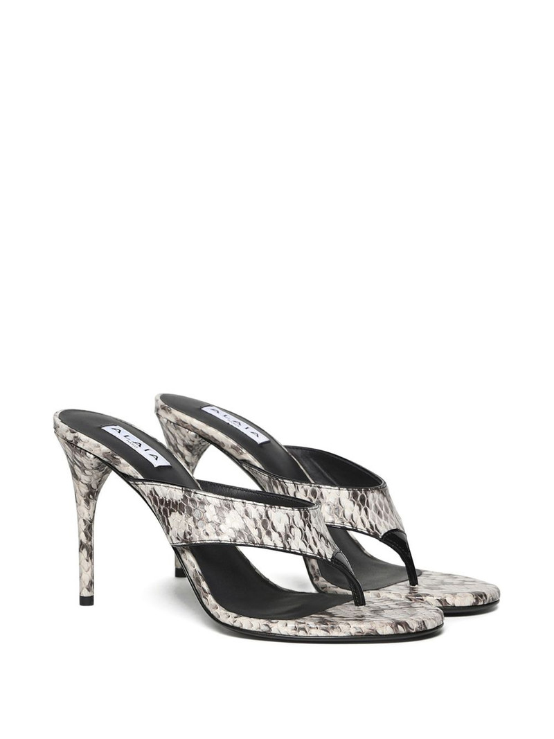 Alaïa 90mm snakeskin-effect heeled mules outlook