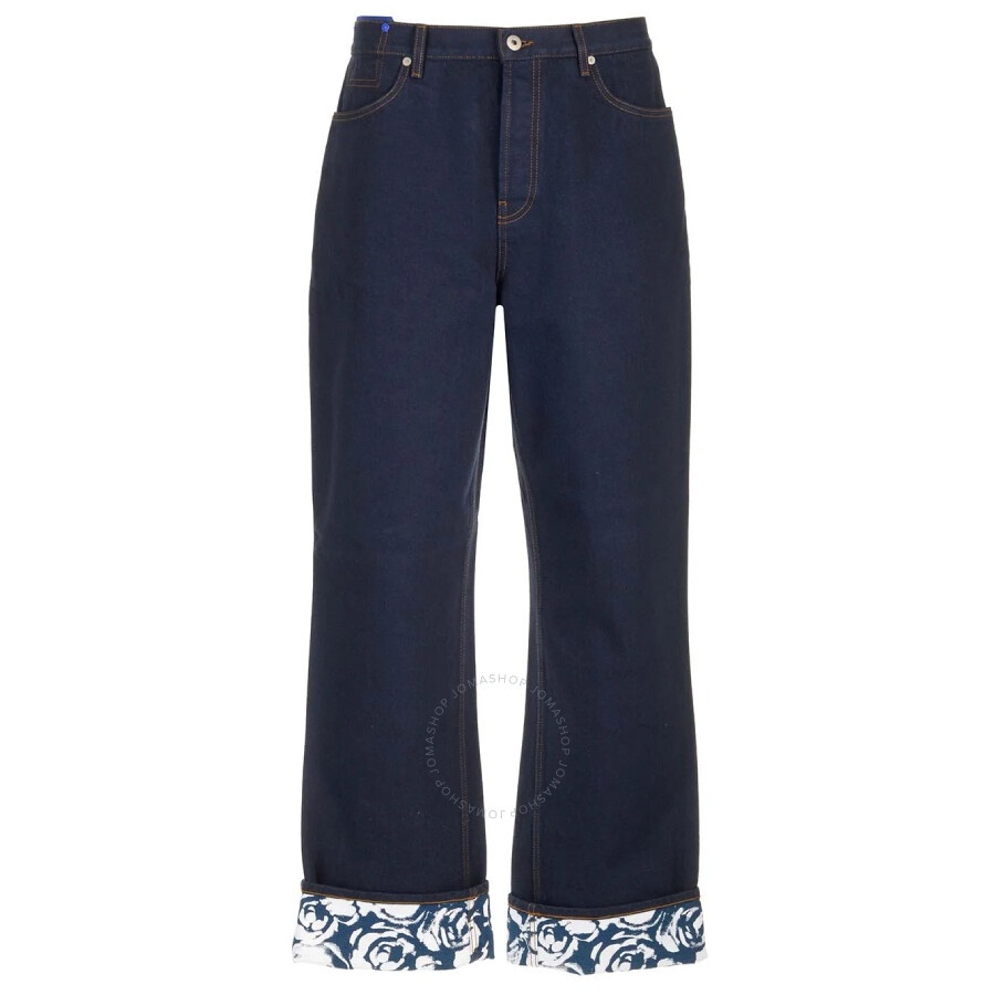 Burberry Rose-Print Straight-Leg Jeans - 1