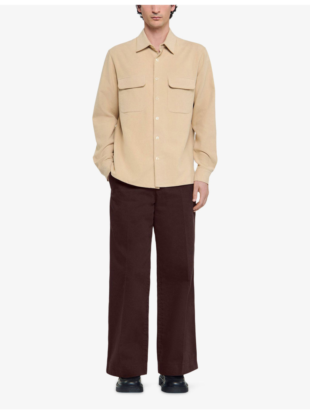 Flap-Pocket Flannel Cotton Shirt - 2