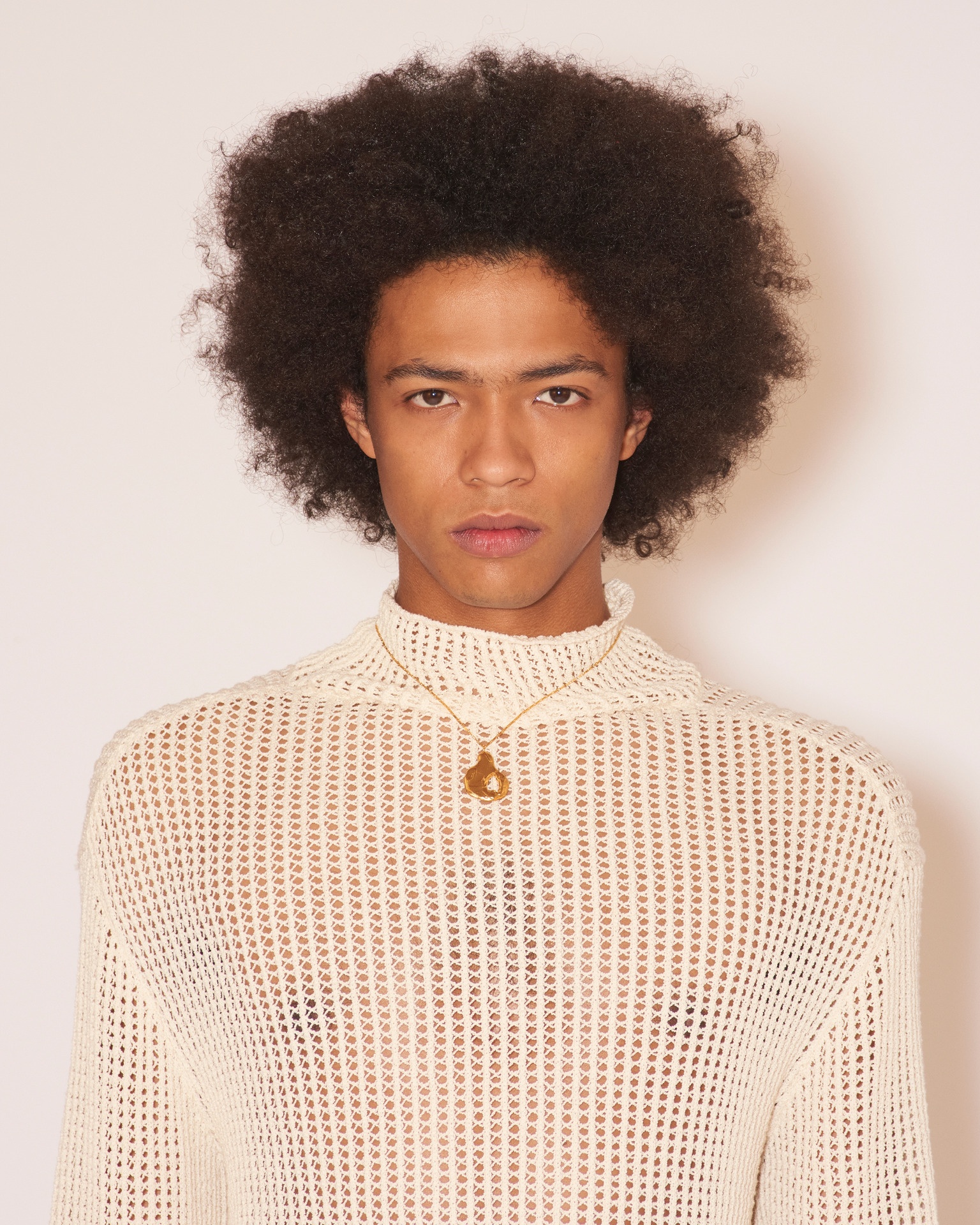 JIM - Textured cotton long-sleeve top - Creme - 5